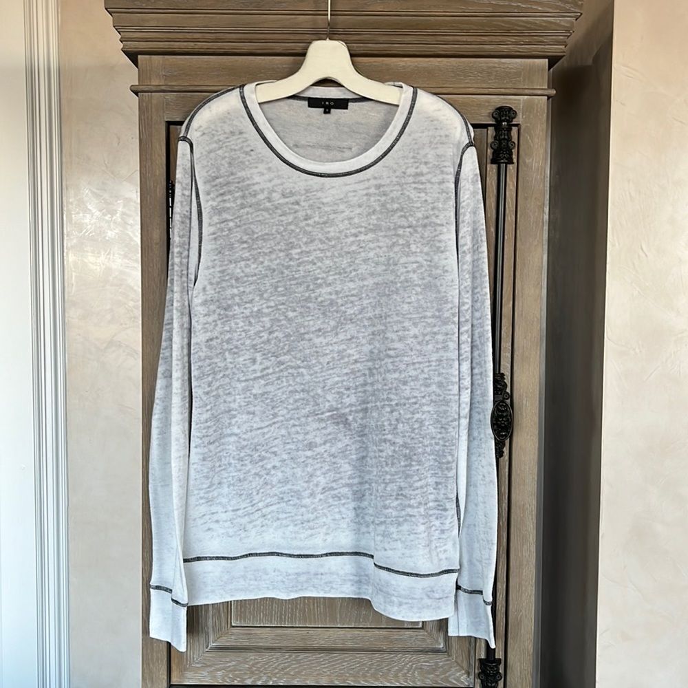 IRO long sleeve shirt ombré grey and white small